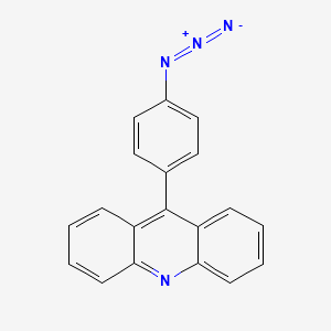 molecular formula C19H12N4 B12562773 9-(4-Azidophenyl)acridine CAS No. 204759-70-6