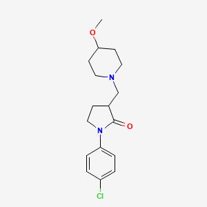 1-(4-Chlorophenyl)-3-[(4-methoxypiperidin-1-yl)methyl]pyrrolidin-2-one