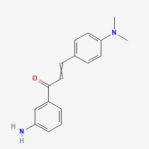 molecular formula C17H18N2O B12562854 1-(3-Aminophenyl)-3-[4-(dimethylamino)phenyl]prop-2-en-1-one CAS No. 6110-63-0