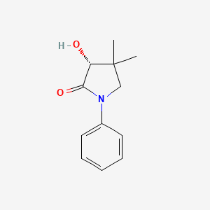 2-Pyrrolidinone, 3-hydroxy-4,4-dimethyl-1-phenyl-, (3R)-