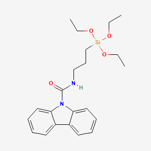 molecular formula C22H30N2O4Si B12562922 N-[3-(Triethoxysilyl)propyl]-9H-carbazole-9-carboxamide CAS No. 172228-76-1