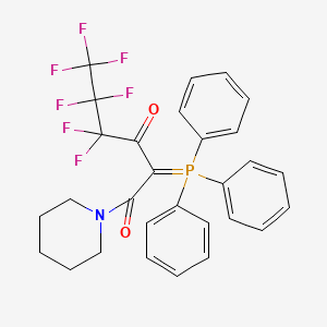 molecular formula C29H25F7NO2P B12562975 1-(1-Piperidinyl)-2-(triphenylphosphoranylidene)perfluorohexane-1,3-dione CAS No. 148192-46-5