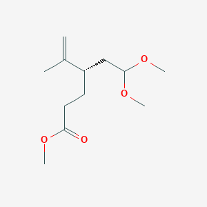 molecular formula C12H22O4 B12562997 5-Hexenoic acid, 4-(2,2-dimethoxyethyl)-5-methyl-, methyl ester, (4S)- CAS No. 190718-41-3