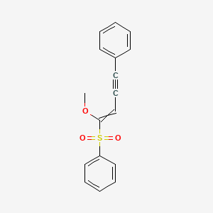 molecular formula C17H14O3S B12563033 [4-(Benzenesulfonyl)-4-methoxybut-3-en-1-yn-1-yl]benzene CAS No. 183958-10-3