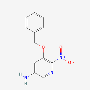 molecular formula C12H11N3O3 B12563057 5-(Benzyloxy)-6-nitropyridin-3-amine CAS No. 166259-97-8