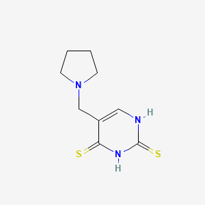 molecular formula C9H13N3S2 B12563075 5-[(Pyrrolidin-1-yl)methyl]pyrimidine-2,4(1H,3H)-dithione CAS No. 194982-76-8