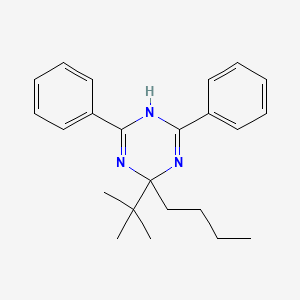 molecular formula C23H29N3 B12563086 4-Butyl-4-tert-butyl-2,6-diphenyl-1,4-dihydro-1,3,5-triazine CAS No. 159690-33-2