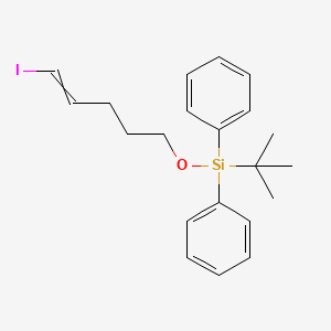 molecular formula C21H27IOSi B12563104 Tert-butyl[(5-iodopent-4-EN-1-YL)oxy]diphenylsilane CAS No. 192504-22-6