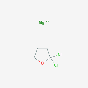 molecular formula C4H6Cl2MgO B12563205 2,2-Dichlorooxolane--magnesium (1/1) CAS No. 167408-26-6