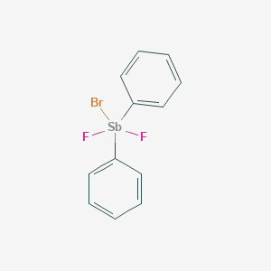 Bromo(difluoro)diphenyl-lambda~5~-stibane