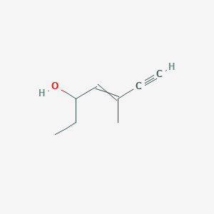 molecular formula C8H12O B12563253 5-Methylhept-4-en-6-yn-3-ol CAS No. 155268-26-1