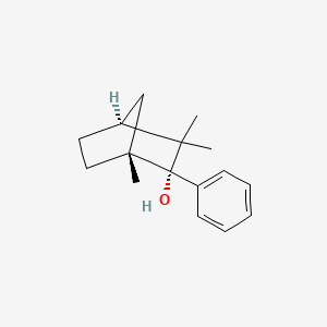 molecular formula C16H22O B12563259 Bicyclo[2.2.1]heptan-2-ol, 1,3,3-trimethyl-2-phenyl-, (1R,2R,4S)- CAS No. 161276-73-9