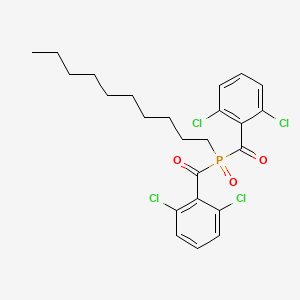 molecular formula C24H27Cl4O3P B12563327 (Decylphosphoryl)bis[(2,6-dichlorophenyl)methanone] CAS No. 192642-15-2