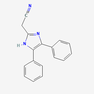 molecular formula C17H13N3 B12563335 (4,5-Diphenyl-1H-imidazol-2-yl)acetonitrile CAS No. 143148-98-5