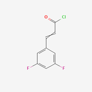 molecular formula C9H5ClF2O B12563360 3-(3,5-Difluorophenyl)prop-2-enoyl chloride CAS No. 203443-59-8