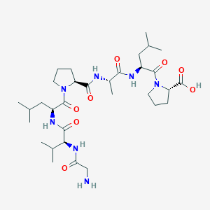 molecular formula C32H55N7O8 B12563368 L-Proline, glycyl-L-valyl-L-leucyl-L-prolyl-L-alanyl-L-leucyl- CAS No. 201351-02-2