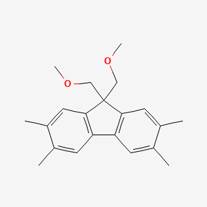 molecular formula C21H26O2 B12563420 9,9-Bis(methoxymethyl)-2,3,6,7-tetramethyl-9H-fluorene CAS No. 182121-31-9