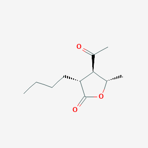 2(3H)-Furanone, 4-acetyl-3-butyldihydro-5-methyl-, (3R,4R,5S)-