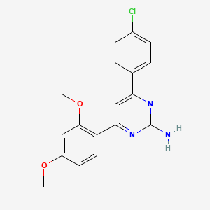 4-(4-Chlorophenyl)-6-(2,4-dimethoxyphenyl)pyrimidin-2-amine