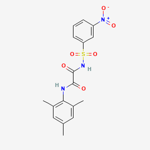 molecular formula C17H17N3O6S B12563523 N~1~-(3-Nitrobenzene-1-sulfonyl)-N~2~-(2,4,6-trimethylphenyl)ethanediamide CAS No. 188997-92-4