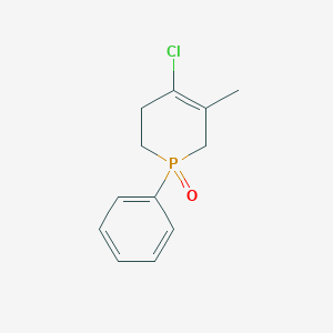 molecular formula C12H14ClOP B12563554 1-Phenyl-3-methyl-4-chloro-1,2,5,6-tetrahydrophosphorin 1-oxide 