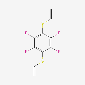 molecular formula C10H6F4S2 B12563595 Benzene, 1,4-bis(ethenylthio)-2,3,5,6-tetrafluoro- CAS No. 148089-61-6