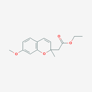 Ethyl (7-methoxy-2-methyl-2H-1-benzopyran-2-yl)acetate