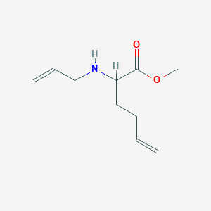 molecular formula C10H17NO2 B12563708 Methyl 2-[(prop-2-en-1-yl)amino]hex-5-enoate CAS No. 195311-18-3