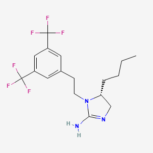 molecular formula C17H21F6N3 B1256388 (5R)-1-[2-[3,5-双(三氟甲基)苯基]乙基]-5-丁基-4,5-二氢咪唑-2-胺 