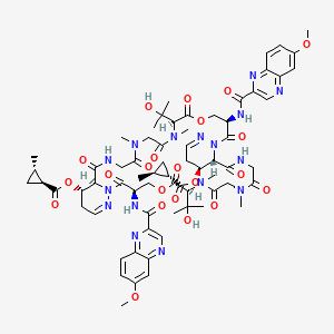 molecular formula C68H84N16O22 B1256401 Quinoxapeptin A 