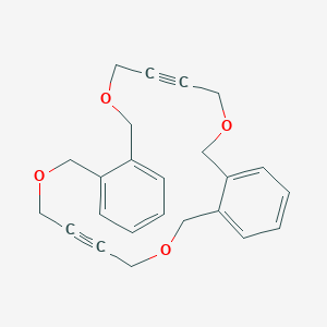 3,8,17,22-tetraoxatricyclo[22.4.0.010,15]octacosa-1(28),10,12,14,24,26-hexaen-5,19-diyne