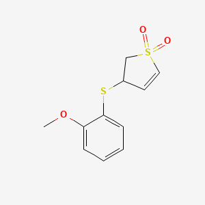 3-[(2-Methoxyphenyl)sulfanyl]-2,3-dihydro-1H-1lambda~6~-thiophene-1,1-dione