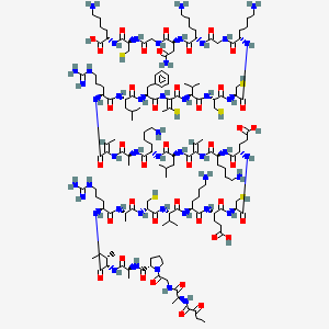 molecular formula C153H258N46O41S6 B1256421 Lantibiotic pep5 CAS No. 84931-86-2