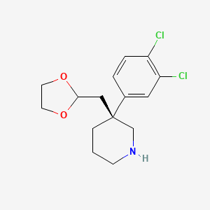 (3S)-3-(3,4-Dichlorophenyl)-3-[(1,3-dioxolan-2-yl)methyl]piperidine