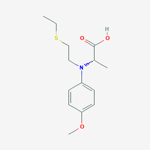 N-[2-(Ethylsulfanyl)ethyl]-N-(4-methoxyphenyl)-L-alanine