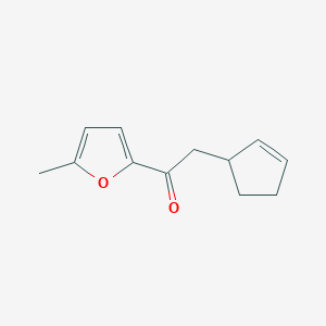 2-(Cyclopent-2-en-1-yl)-1-(5-methylfuran-2-yl)ethan-1-one