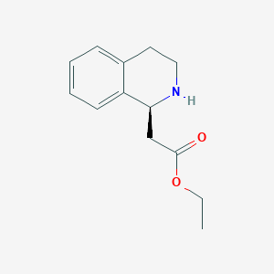 molecular formula C13H17NO2 B12564330 1-Isoquinolineacetic acid,1,2,3,4-tetrahydro-,ethyl ester,(1s)- 