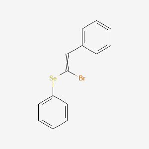 [(1-Bromo-2-phenylethenyl)selanyl]benzene