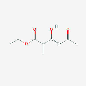 molecular formula C9H14O4 B12564471 Ethyl 3-hydroxy-2-methyl-5-oxohex-3-enoate CAS No. 193352-79-3