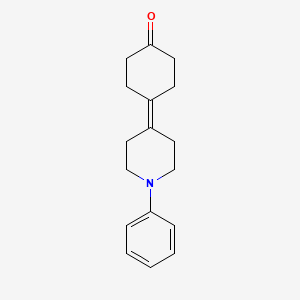 molecular formula C17H21NO B12564639 4-(1-Phenylpiperidin-4-ylidene)cyclohexan-1-one CAS No. 193960-10-0