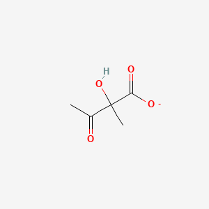 molecular formula C5H7O4- B1256465 2-Acetyllactate 