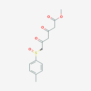 molecular formula C14H16O5S B12564653 methyl 6-[(R)-(4-methylphenyl)sulfinyl]-3,5-dioxohexanoate CAS No. 171523-66-3