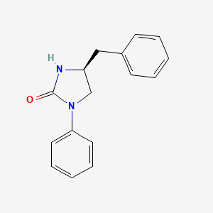 molecular formula C16H16N2O B12564672 2-Imidazolidinone, 1-phenyl-4-(phenylmethyl)-, (4S)- CAS No. 195198-33-5