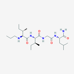 molecular formula C23H45N5O4 B12564700 N-Propyl-L-isoleucyl-L-isoleucylglycyl-L-leucinamide CAS No. 193823-97-1