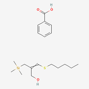 Benzoic acid;3-pentylsulfanyl-2-(trimethylsilylmethyl)prop-2-en-1-ol