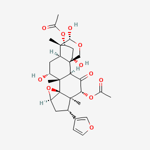 molecular formula C30H38O11 B1256476 12-Acetoxyamoorastatin 