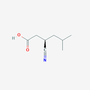 Hexanoic acid, 3-cyano-5-methyl-, (3R)-