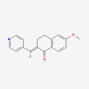 molecular formula C17H15NO2 B1256482 6-Methoxy-2-pyridin-4-ylmethylene-3,4-dihydro-2H-naphthalen-1-one 