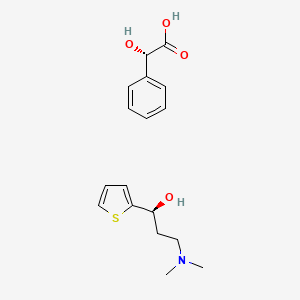 molecular formula C17H23NO4S B12564822 (1S)-3-(dimethylamino)-1-thiophen-2-ylpropan-1-ol;(2S)-2-hydroxy-2-phenylacetic acid CAS No. 287737-72-8