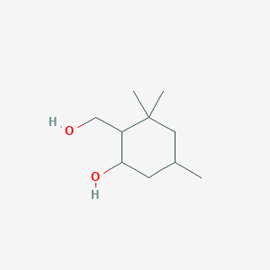 molecular formula C10H20O2 B12564850 2-(Hydroxymethyl)-3,3,5-trimethylcyclohexan-1-ol CAS No. 193207-76-0